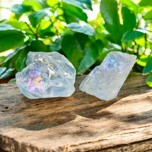 Angel Aura Raw Quartz Crystal Piece – Ethereal Beauty | Luna by Louise, Crystal Shop UK