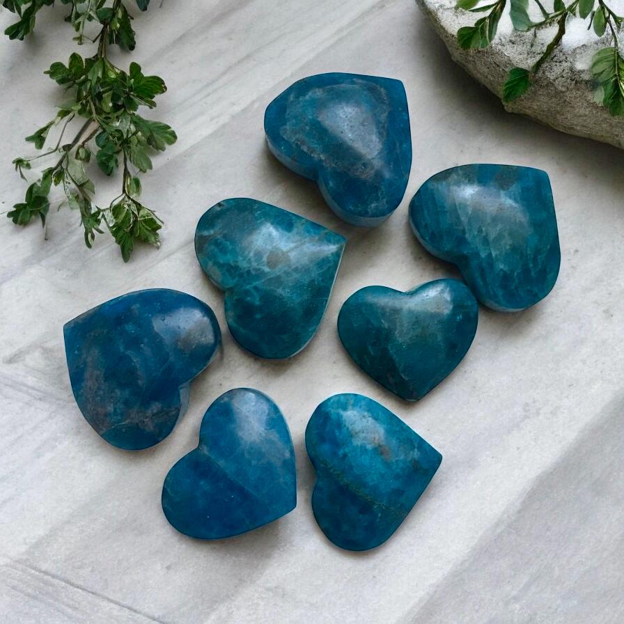 Blue Apatite Heart Crystal: Motivation & Clarity Stone