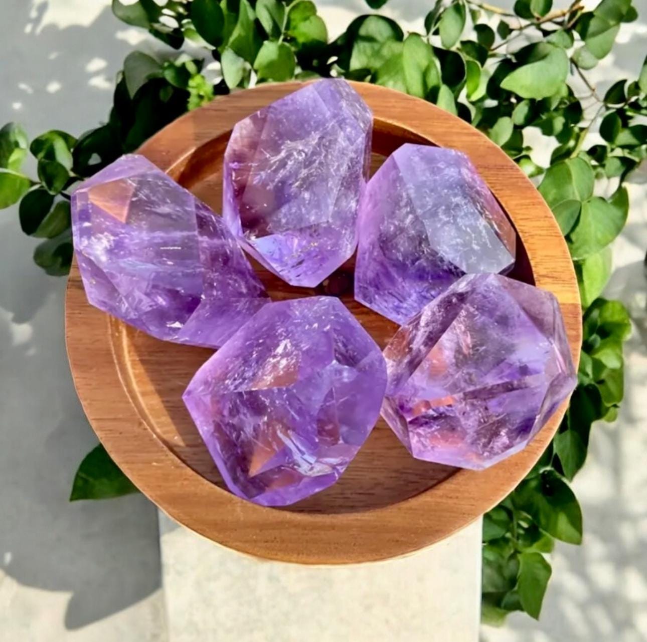 Gemmy Purple Amethyst Crystal: Polished Free Form Stone
