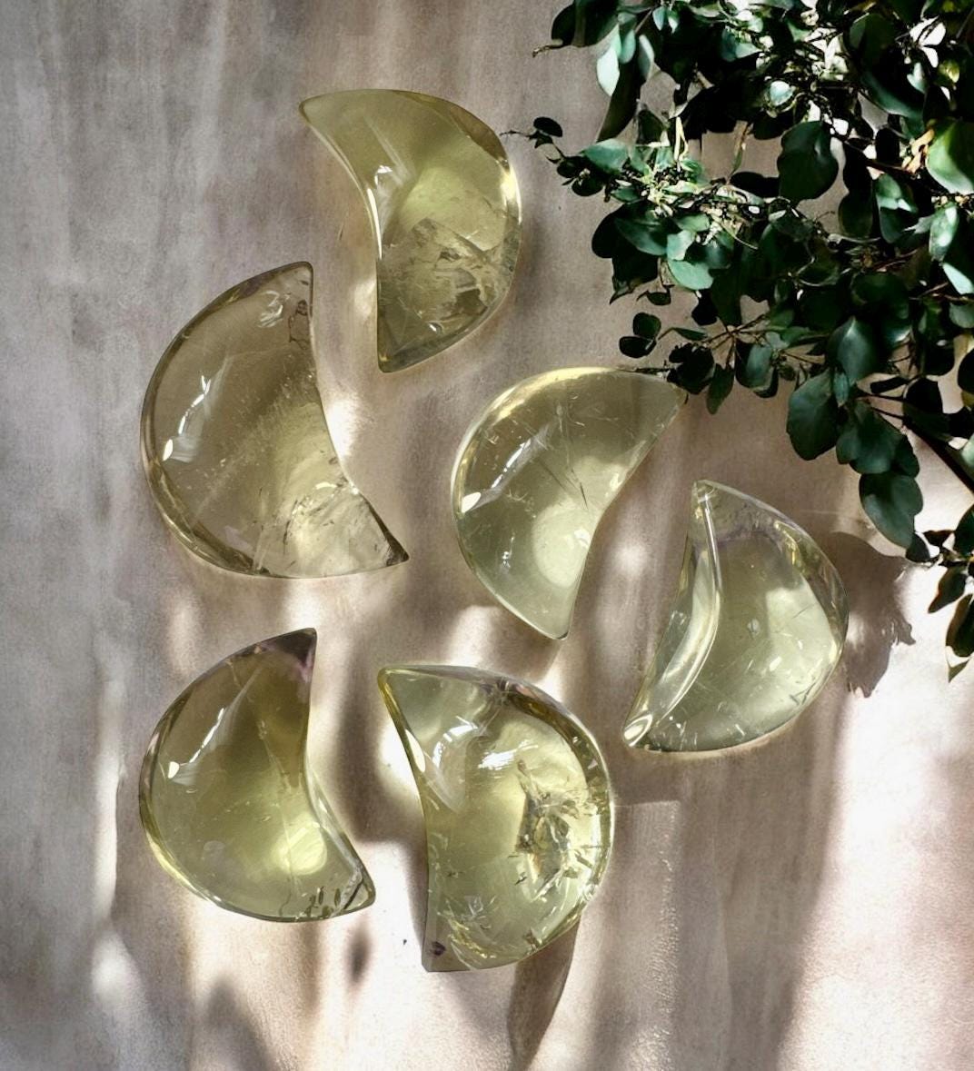 Citrine Crescent Moon Crystal – Joy, Abundance & Solar Energy | Luna by Louise, Crystal Shop UK | High-Quality Polished Crystal