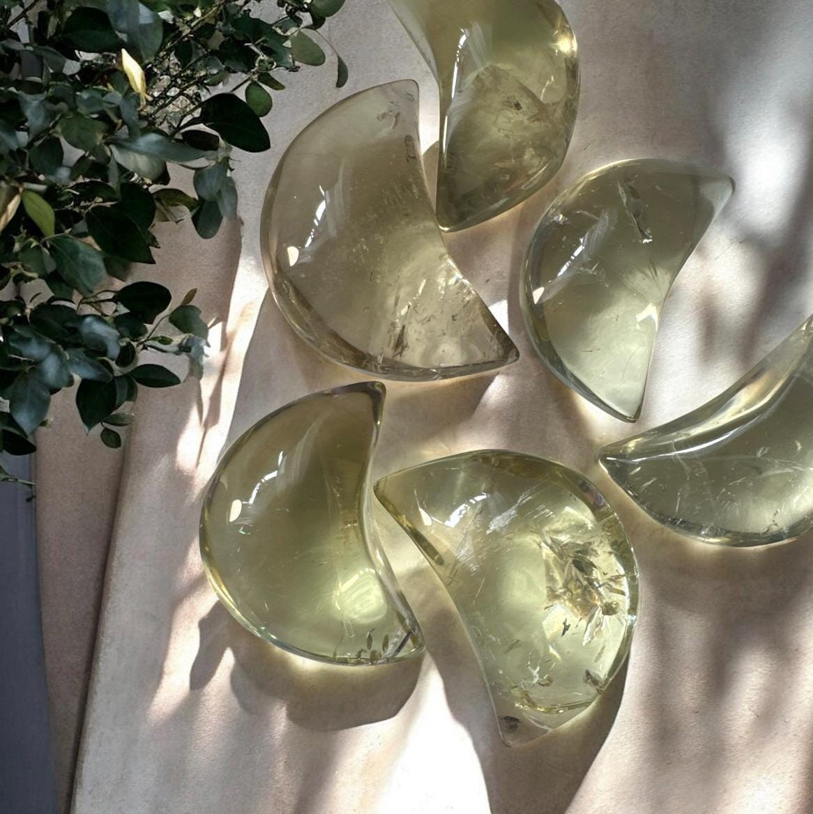 Citrine Crescent Moon Crystal – Joy, Abundance & Solar Energy | Luna by Louise, Crystal Shop UK | High-Quality Polished Crystal