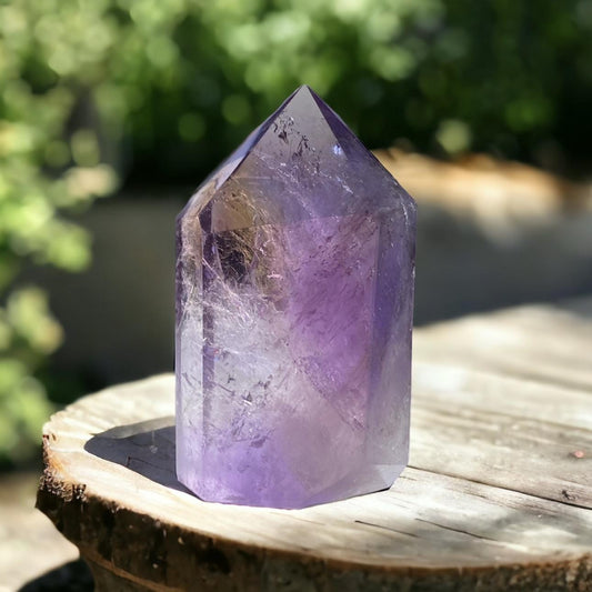 Ametrine Crystal Point: Harmonizing Amethyst & Citrine Energy
