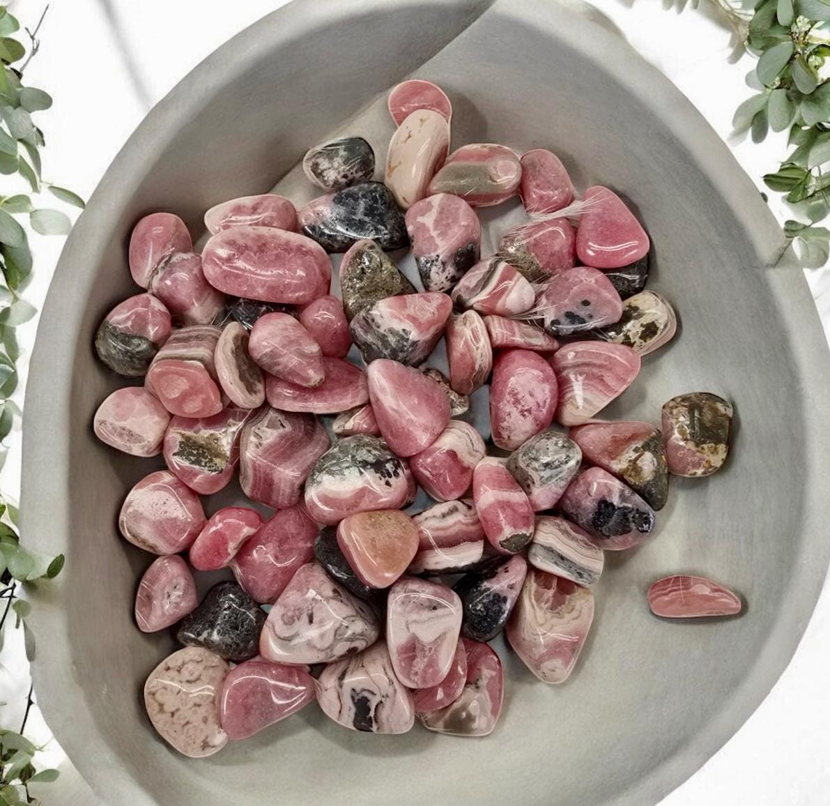 Rhodochrosite Mini Tumble Stone Chip: Heart Healing Crystal, Emotional Support Gem