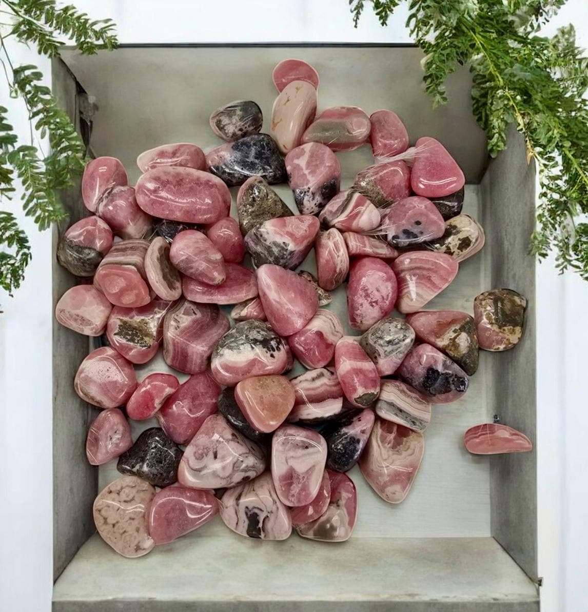Rhodochrosite Mini Tumble Stone Chip: Heart Healing Crystal, Emotional Support Gem