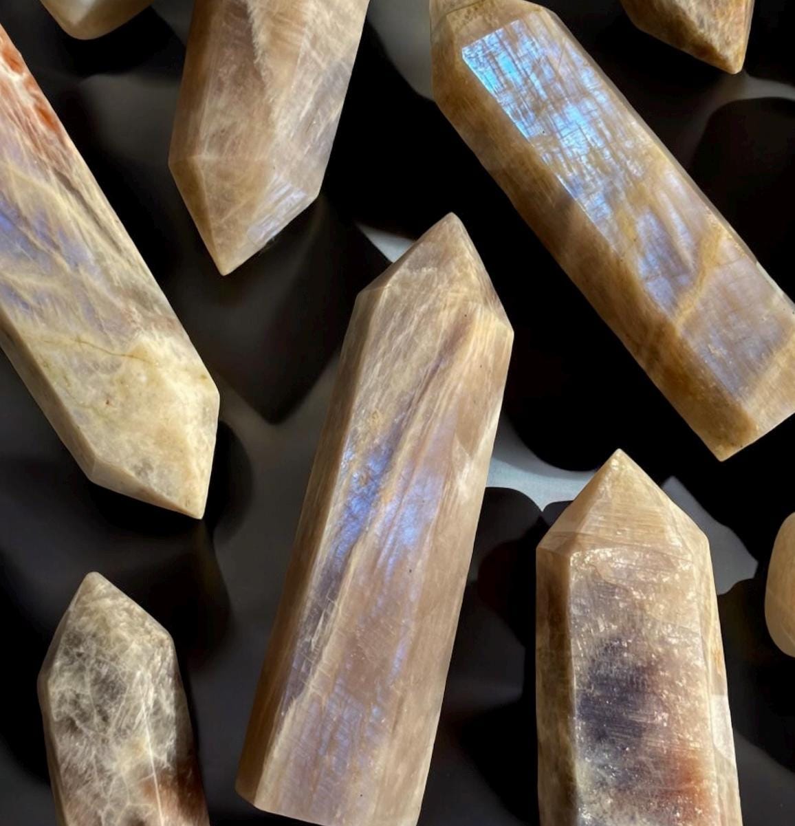 Moonstone Crystal Tower: Soothing Emotional Balance, Luna by Louise