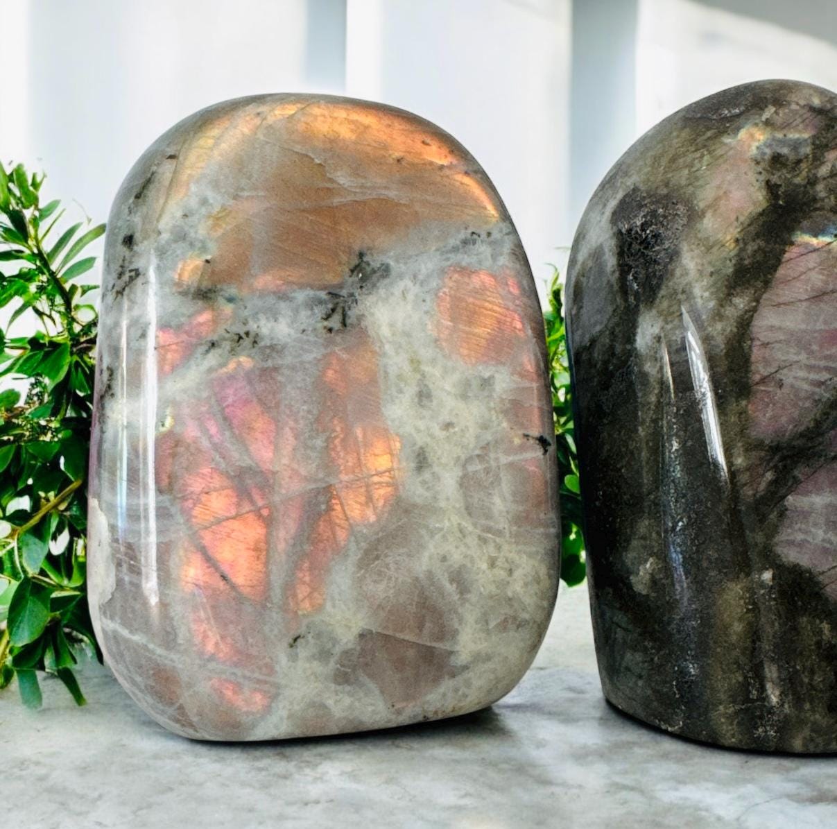 Rainbow Flash Labradorite Free Form: Pink, Purple & Orange Crystal