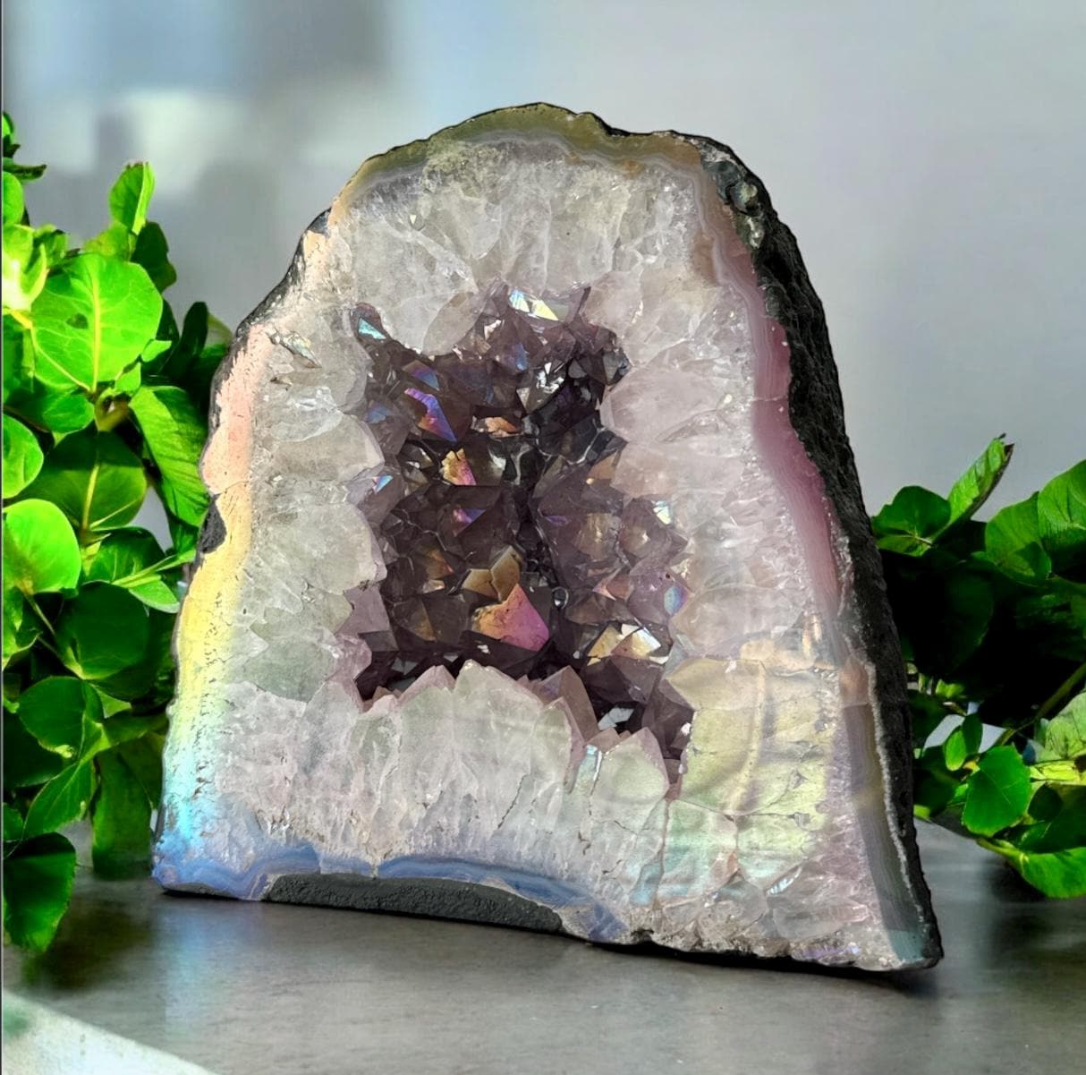 Amethyst Aura Cathedral Geodes – Rainbow Crystal Display Pieces | Luna by Louise, Crystal Shop UK