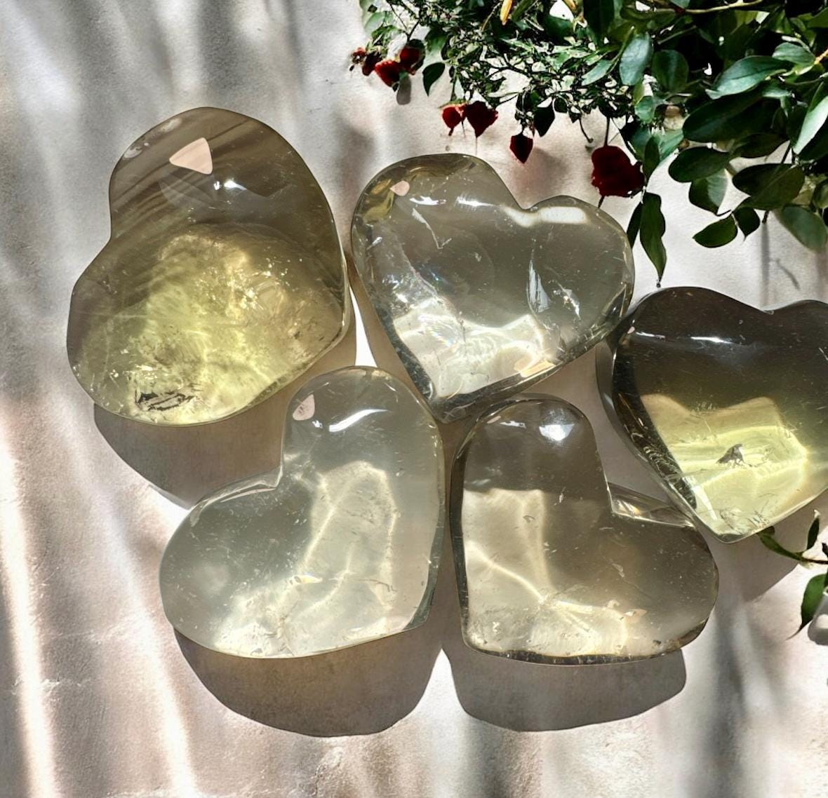 Smokey Citrine Heart Carved Crystal: Joy, Abundance & Solar Energy