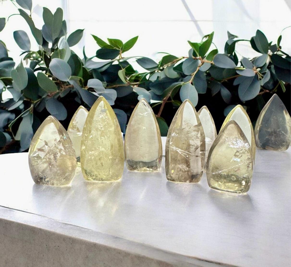 Citrine Mini Tear Drop Crystal: Polished Stone of Abundance & Joy