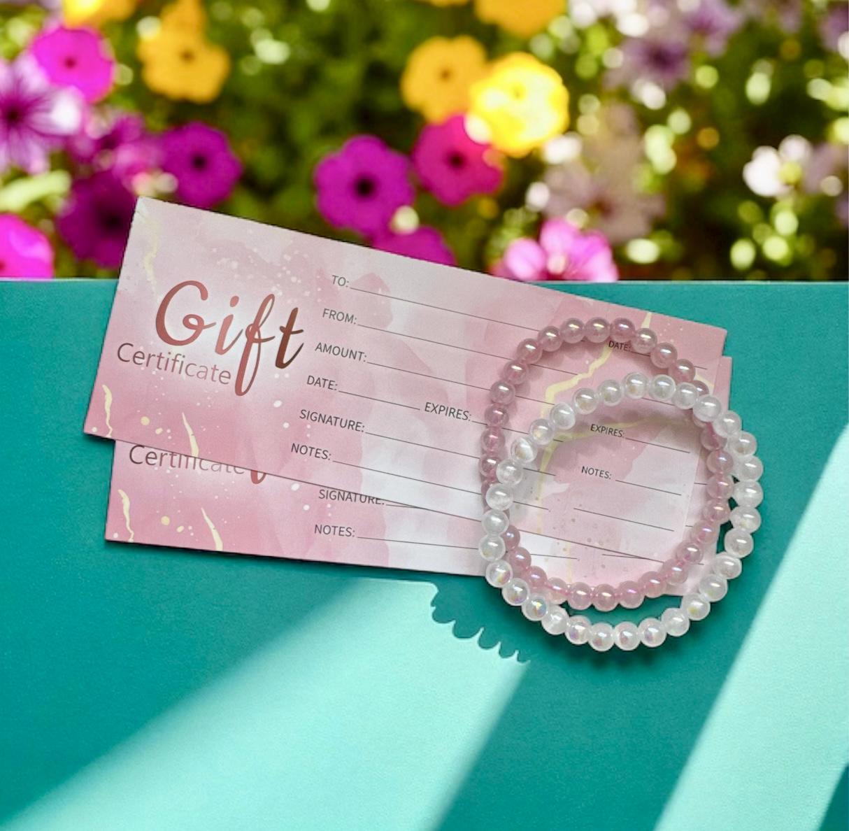 Crystal Gift Certificate: Luna by Louise - Emailed or Posted Voucher