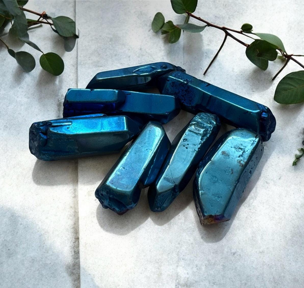 Cobalt Aura Quartz Point: Radiant Blue Crystal for Meditation