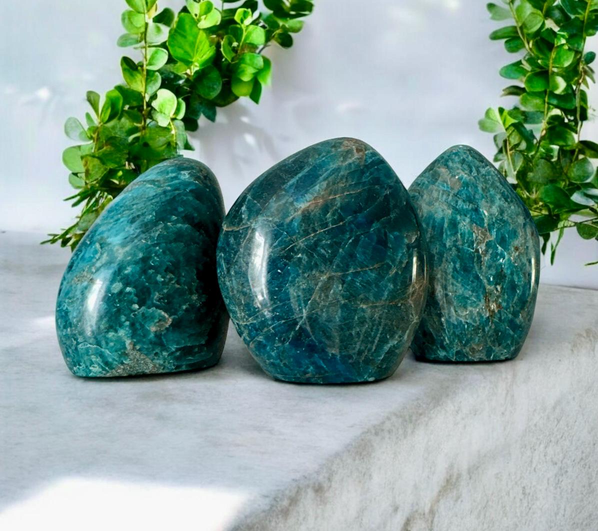 Blue Apatite Freeform – Soothing and Serene Crystal Energy | Luna by Louise, Crystal Shop UK