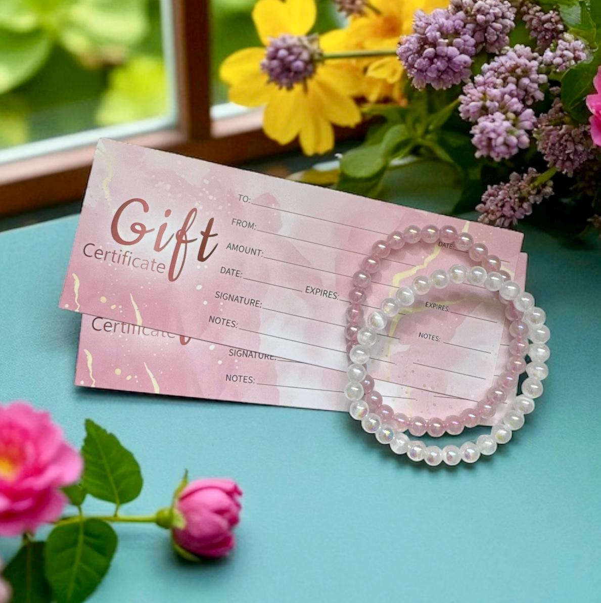 Crystal Gift Certificate: Luna by Louise - Emailed or Posted Voucher