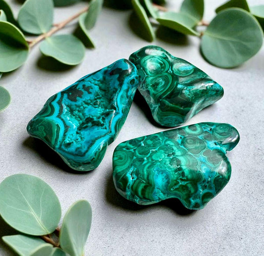 Malachite Chrysocolla Crystal: Rare Healing Stone Display - Luna by Louise
