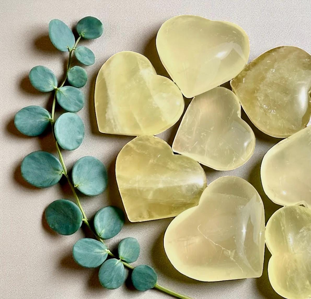 Lemon Quartz Crystal Heart: Uplifting Energy Stone
