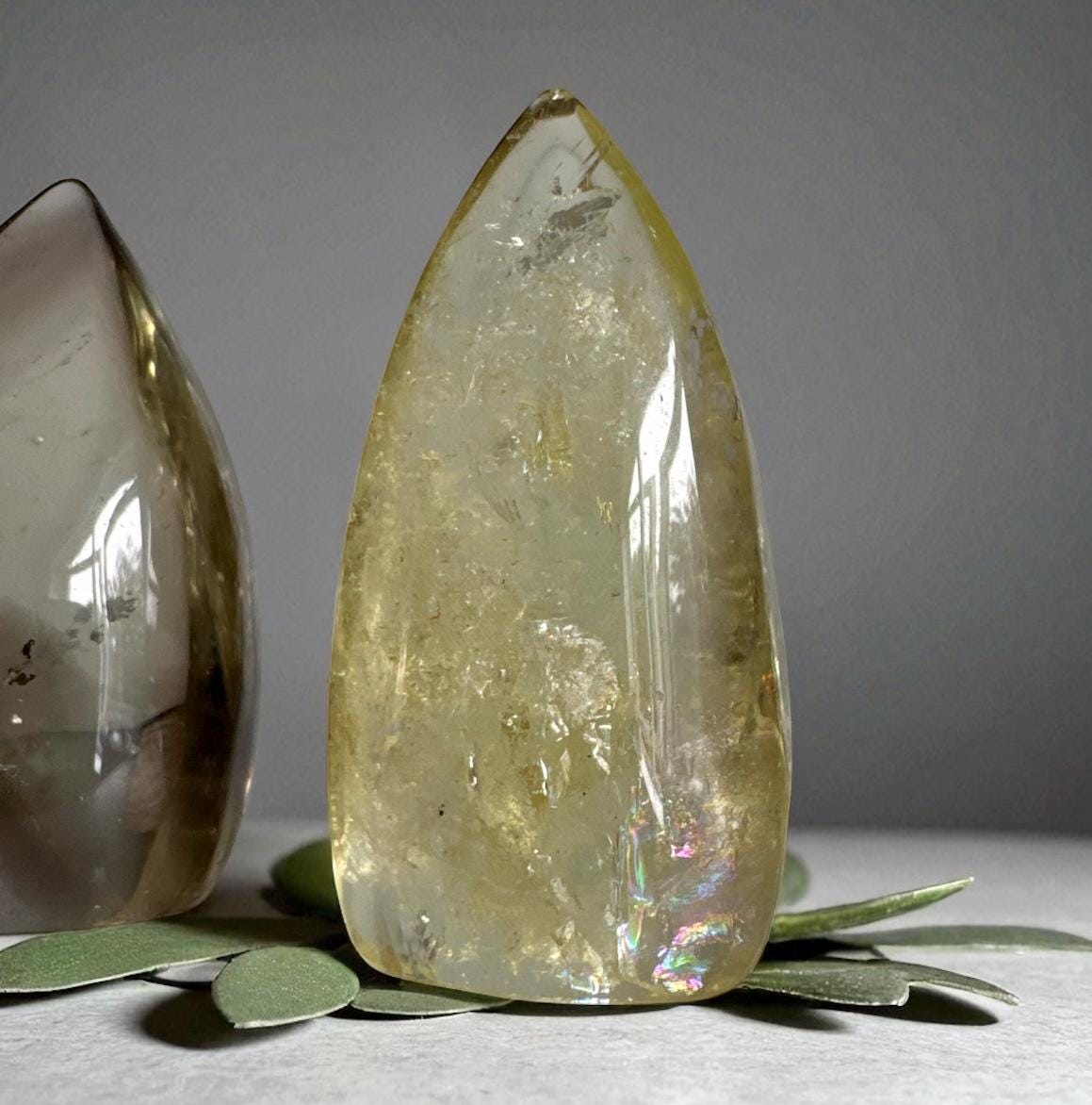 Citrine Tear Drop Crystal: Polished Stone of Abundance & Joy