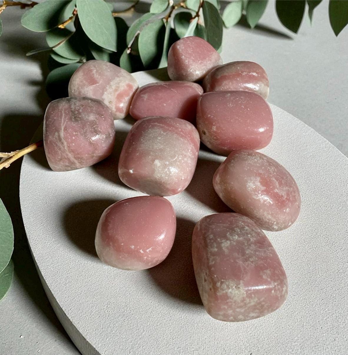 Pink Opal Tumble Stone: Emotional Comfort & Self-Love Healing Crystal