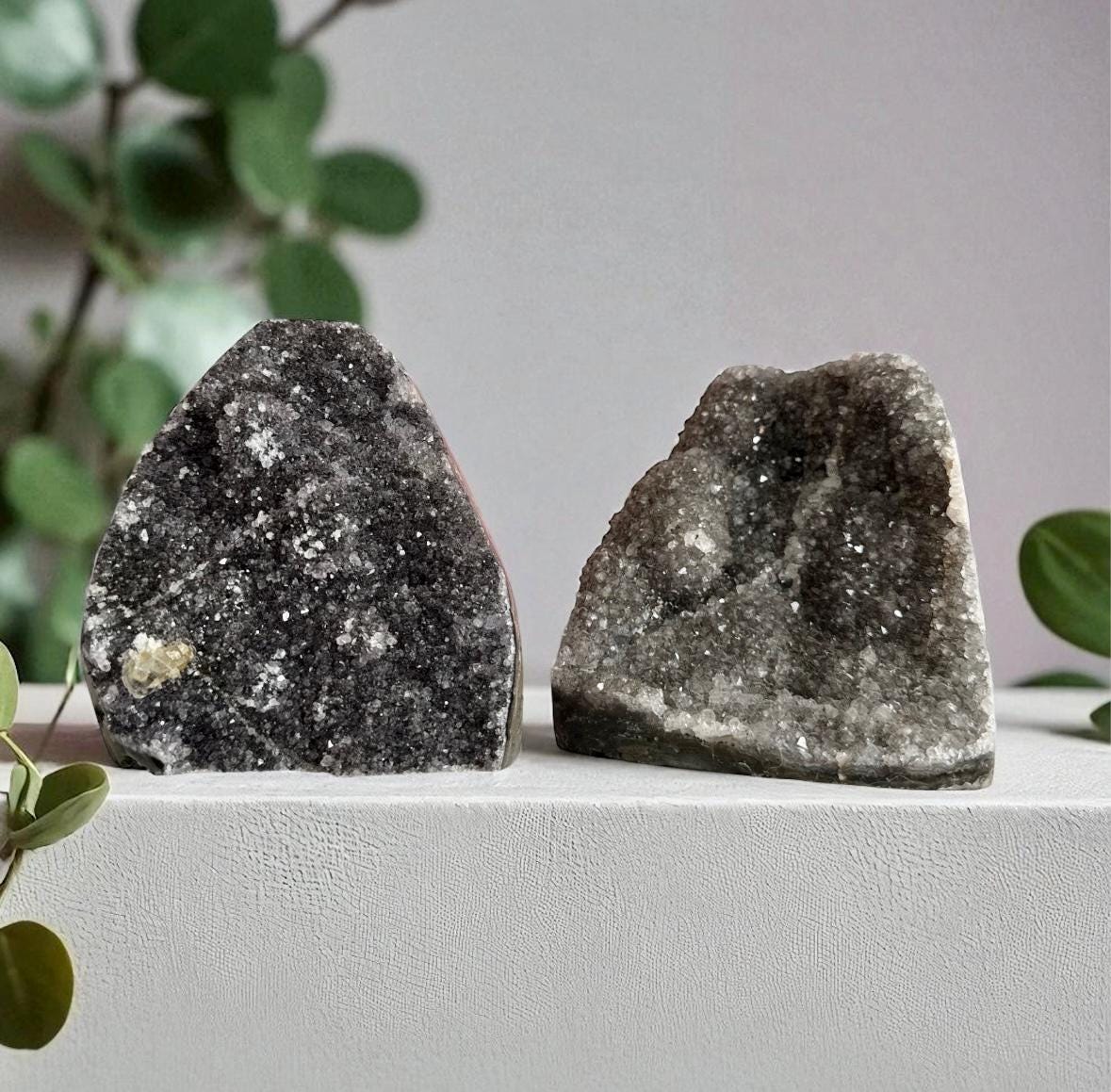 Black Amethyst Crystal Cluster: Protective Healing Stone