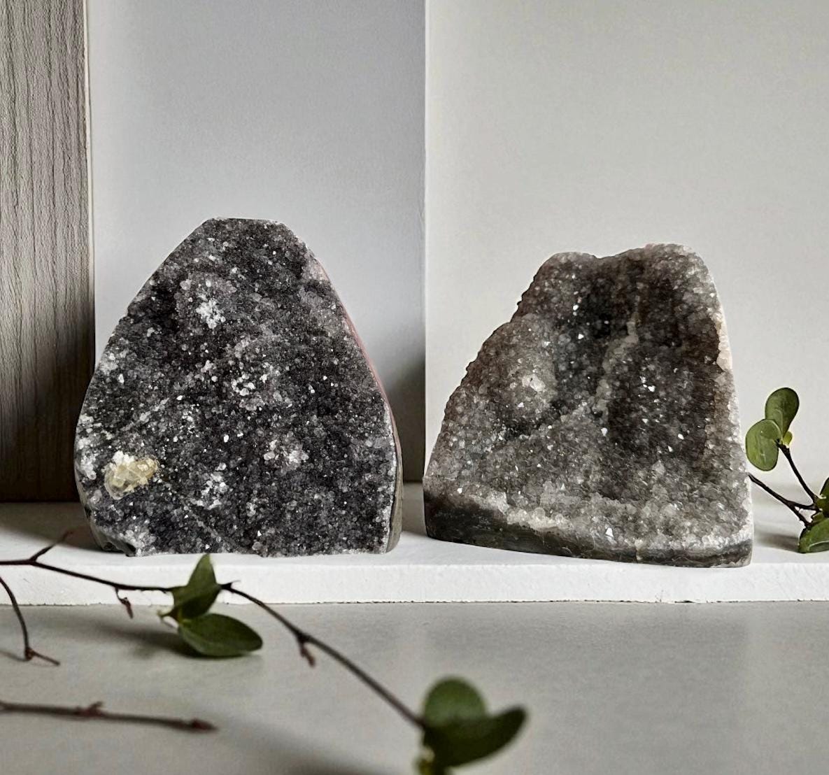 Black Amethyst Crystal Cluster: Protective Healing Stone