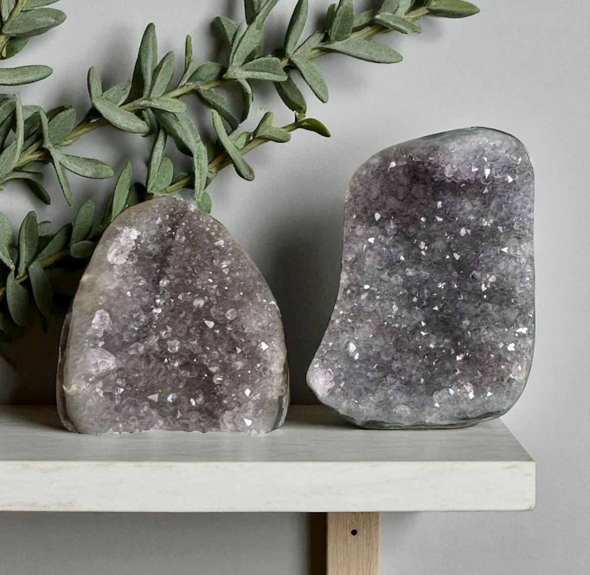 Natural Amethyst Crystal Cluster: Healing Standing Stone for Calm