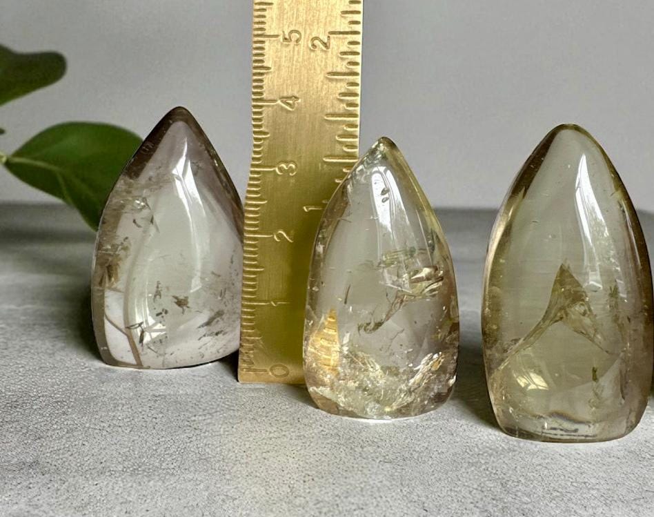 Citrine Mini Tear Drop Crystal: Polished Stone of Abundance & Joy
