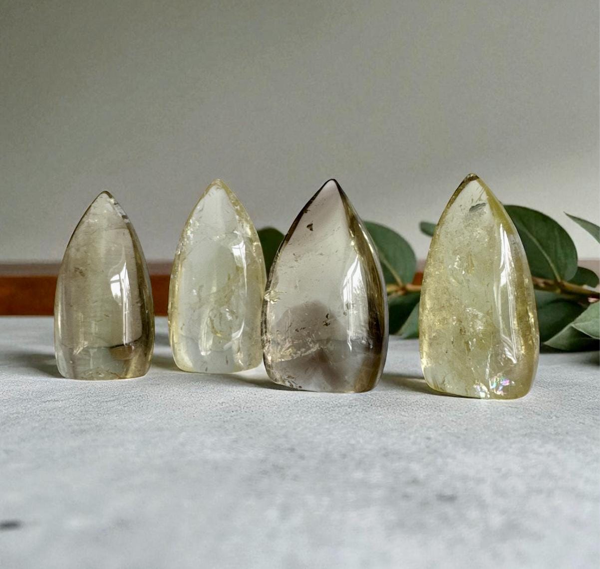 Citrine Mini Tear Drop Crystal: Polished Stone of Abundance & Joy