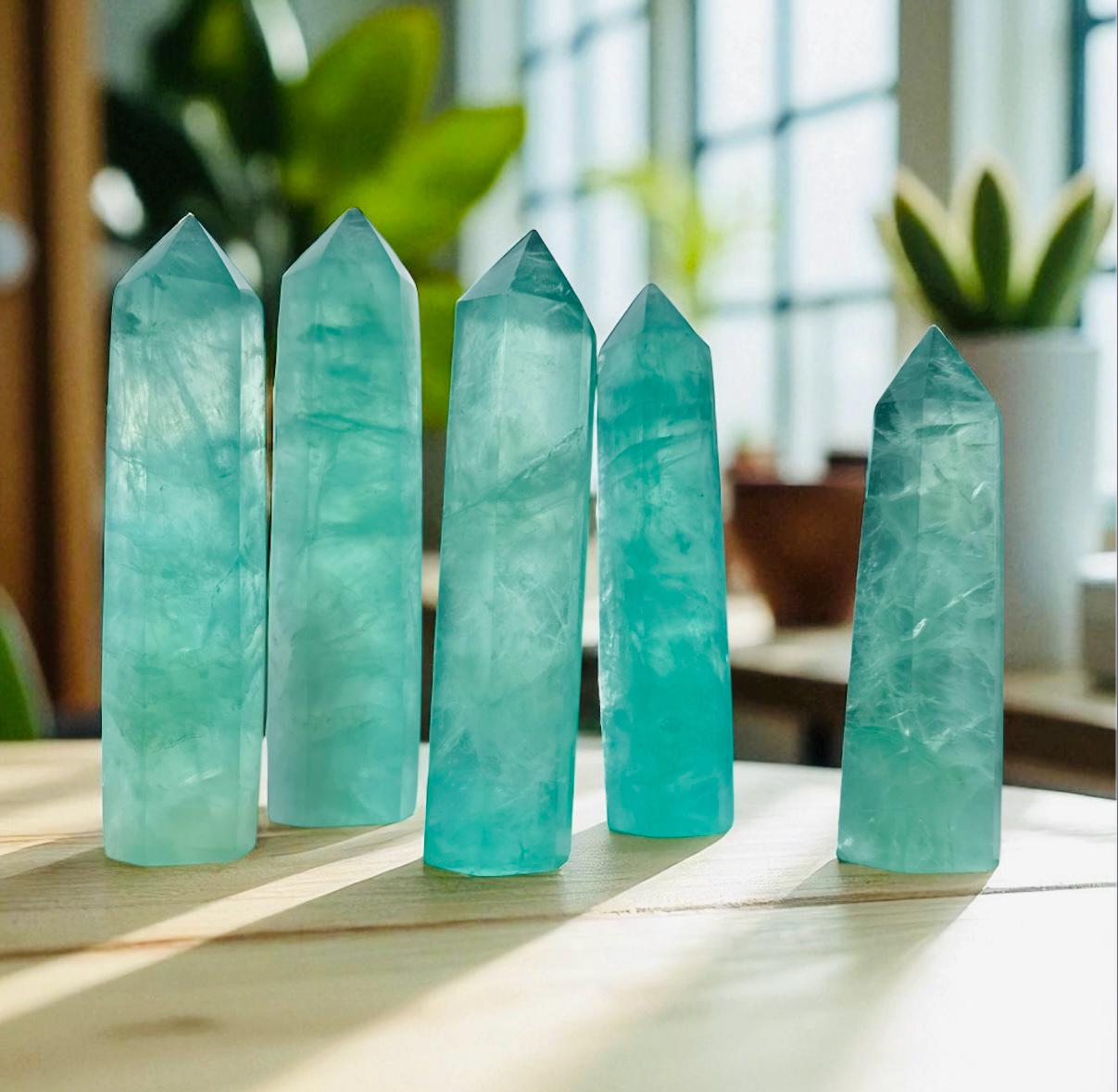 Mint Green Fluorite Tower: Healing Crystal for Clarity