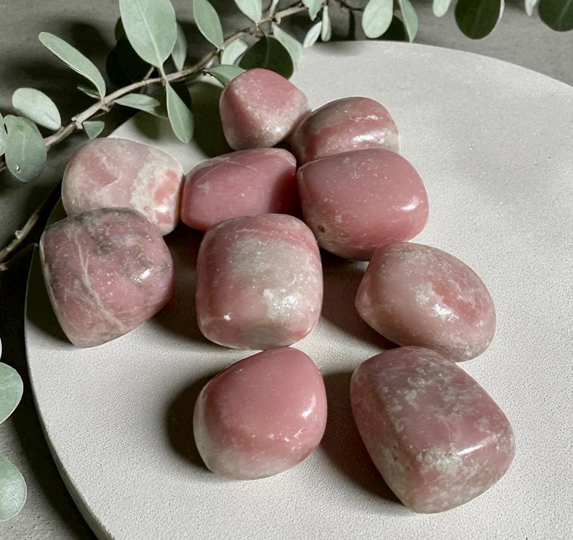 Pink Opal Tumble Stone: Emotional Comfort & Self-Love Healing Crystal