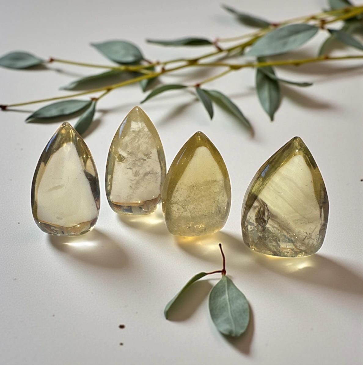 Citrine Tear Drop Crystal: Polished Stone of Abundance & Joy