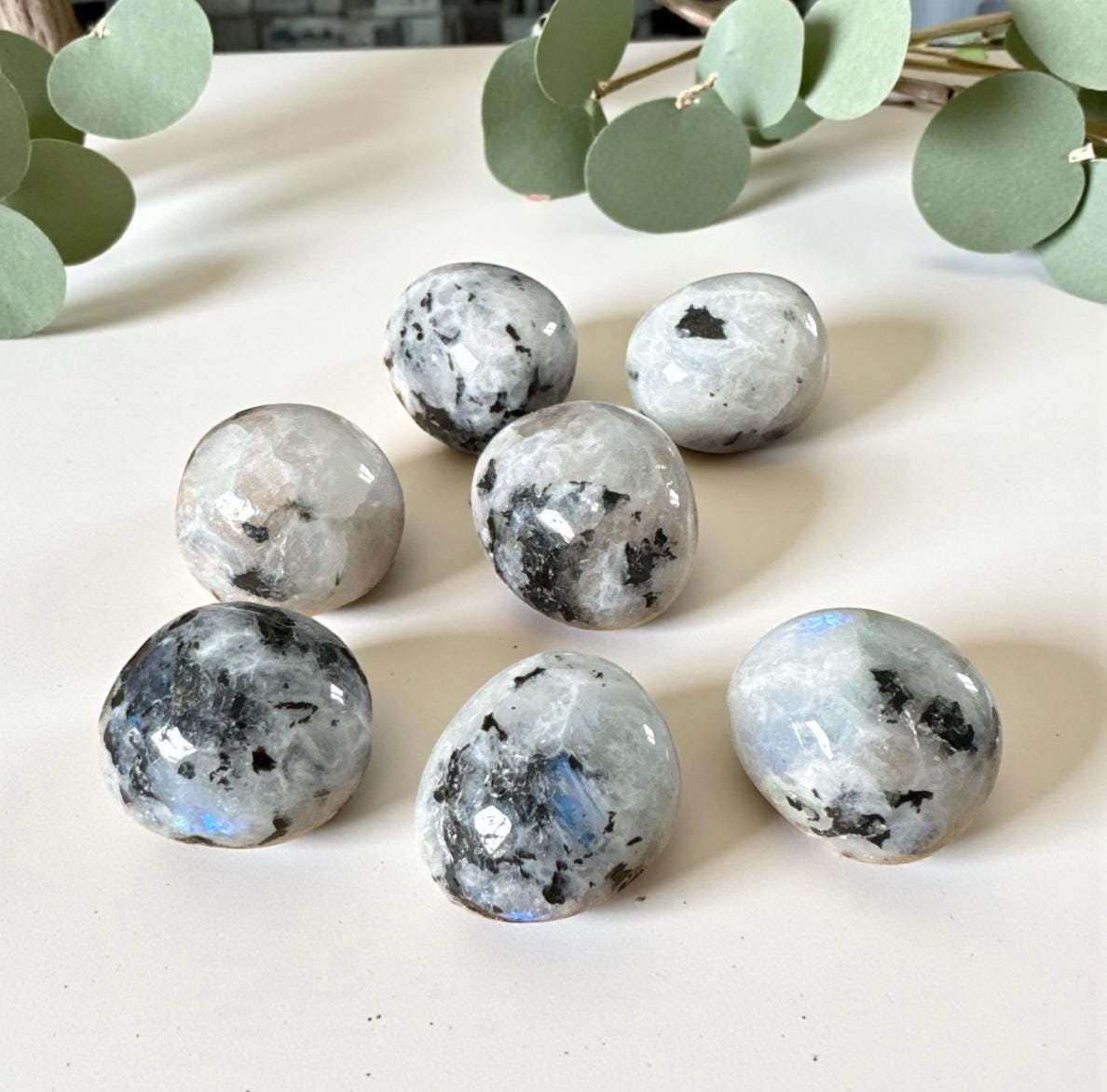 Rainbow Moonstone Tumble Stone – Divine Feminine Energy & Intuition | Luna by Louise, Crystal Shop UK