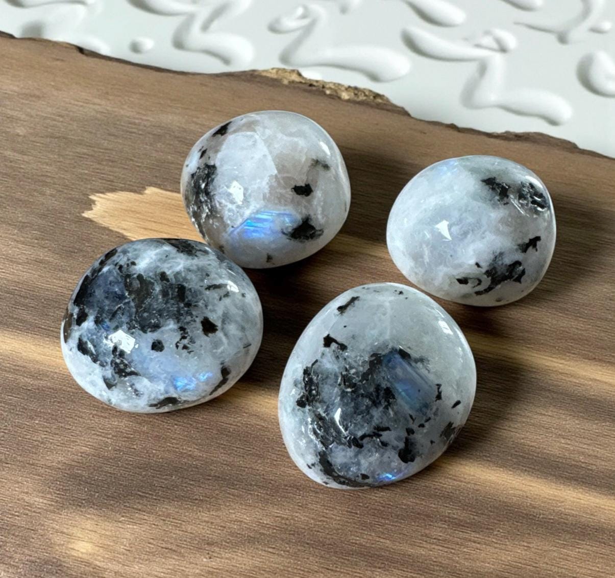 Rainbow Moonstone Tumble Stone – Divine Feminine Energy & Intuition | Luna by Louise, Crystal Shop UK