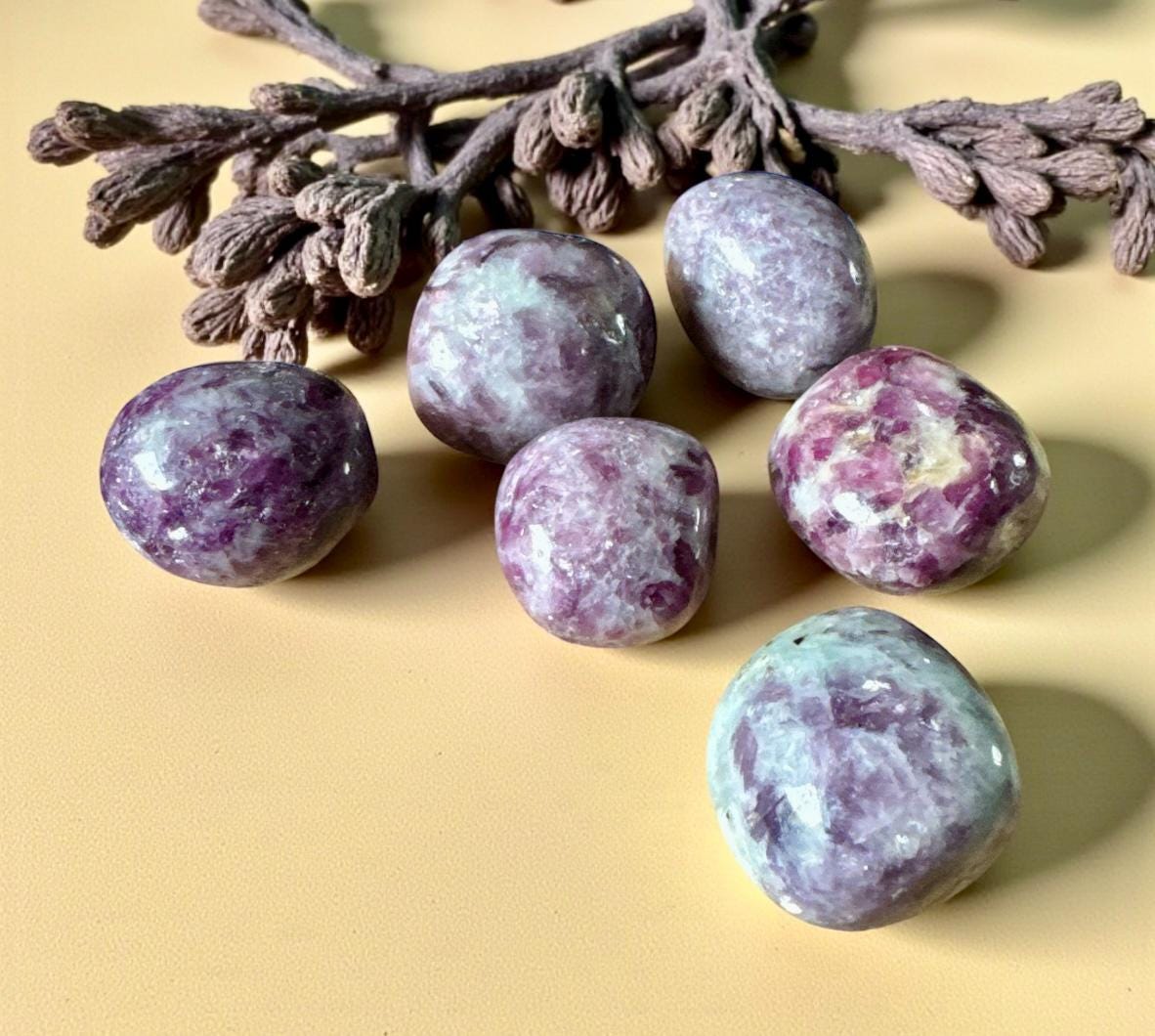 Lepidolite Mica Tumble Stone – Calming, Balancing & Emotional Healing | Luna by Louise, Crystal Shop UK