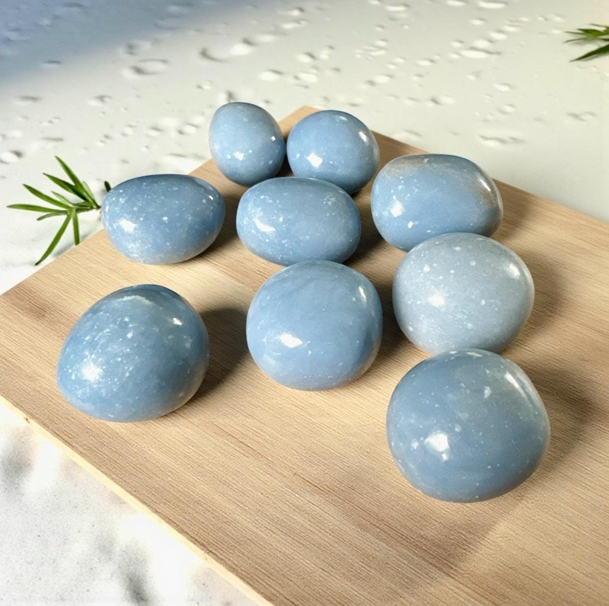 Angelite Tumble Stone – Peace, Serenity & Angelic Connection | Luna by Louise, Crystal Shop UK