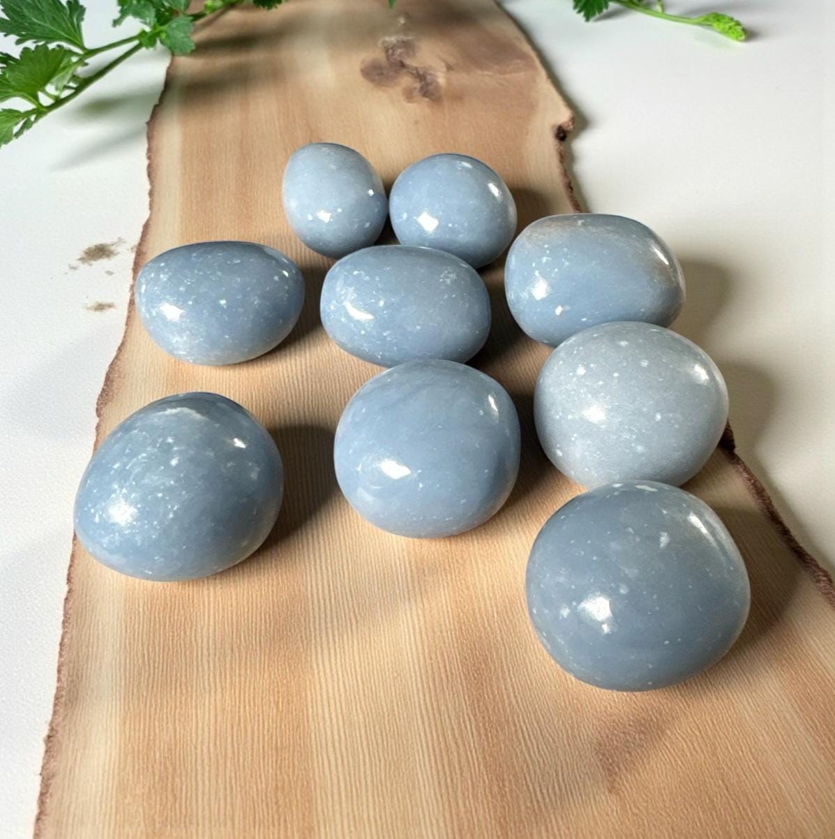 Angelite Tumble Stone – Peace, Serenity & Angelic Connection | Luna by Louise, Crystal Shop UK