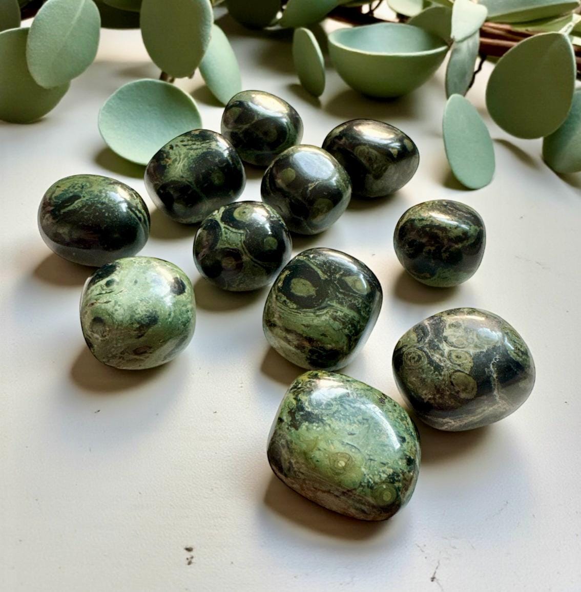 Kambaba Jasper Tumble Stone – Deep Peace & Grounding Energy | Luna by Louise, Crystal Shop UK