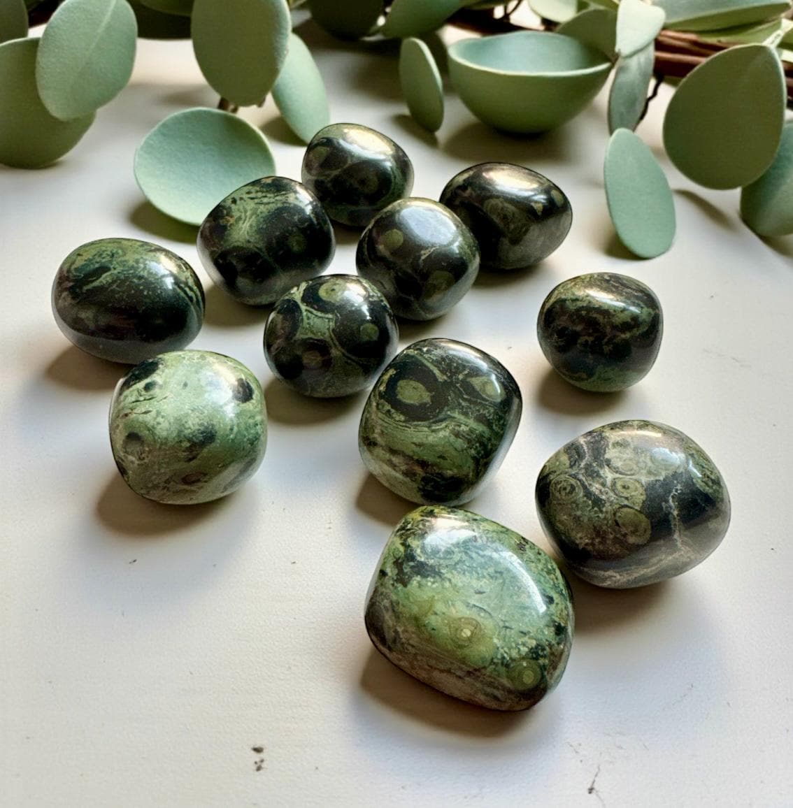 Kambaba Jasper Tumble Stone – Deep Peace & Grounding Energy | Luna by Louise, Crystal Shop UK