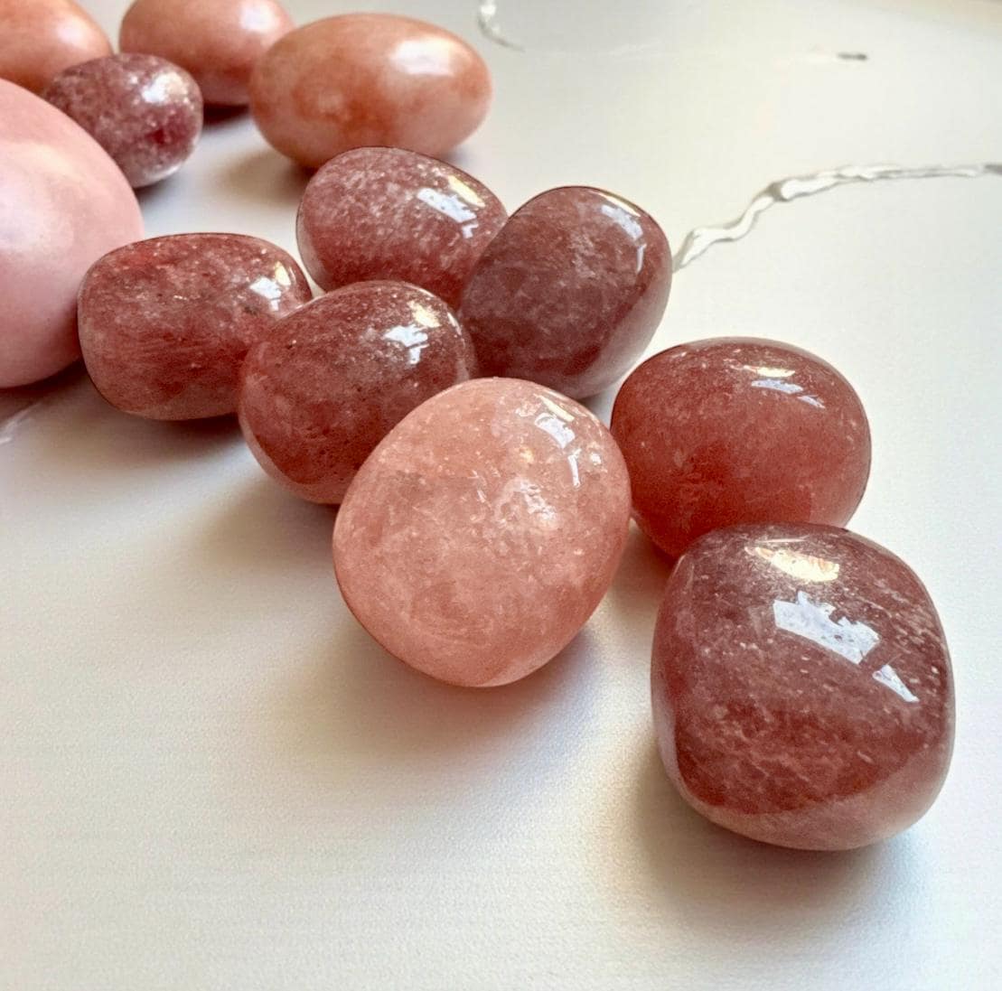 Strawberry Quartz Tumble Stone – Love, Joy & Positivity | Luna by Louise, Crystal Shop UK