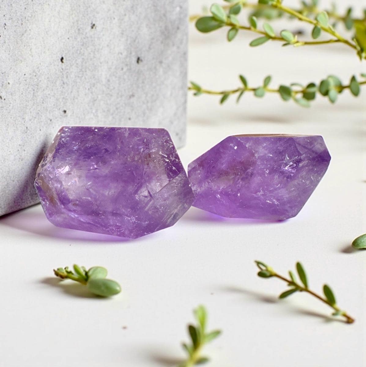 Amethyst Crystal: Polished Prism Free Form Stone