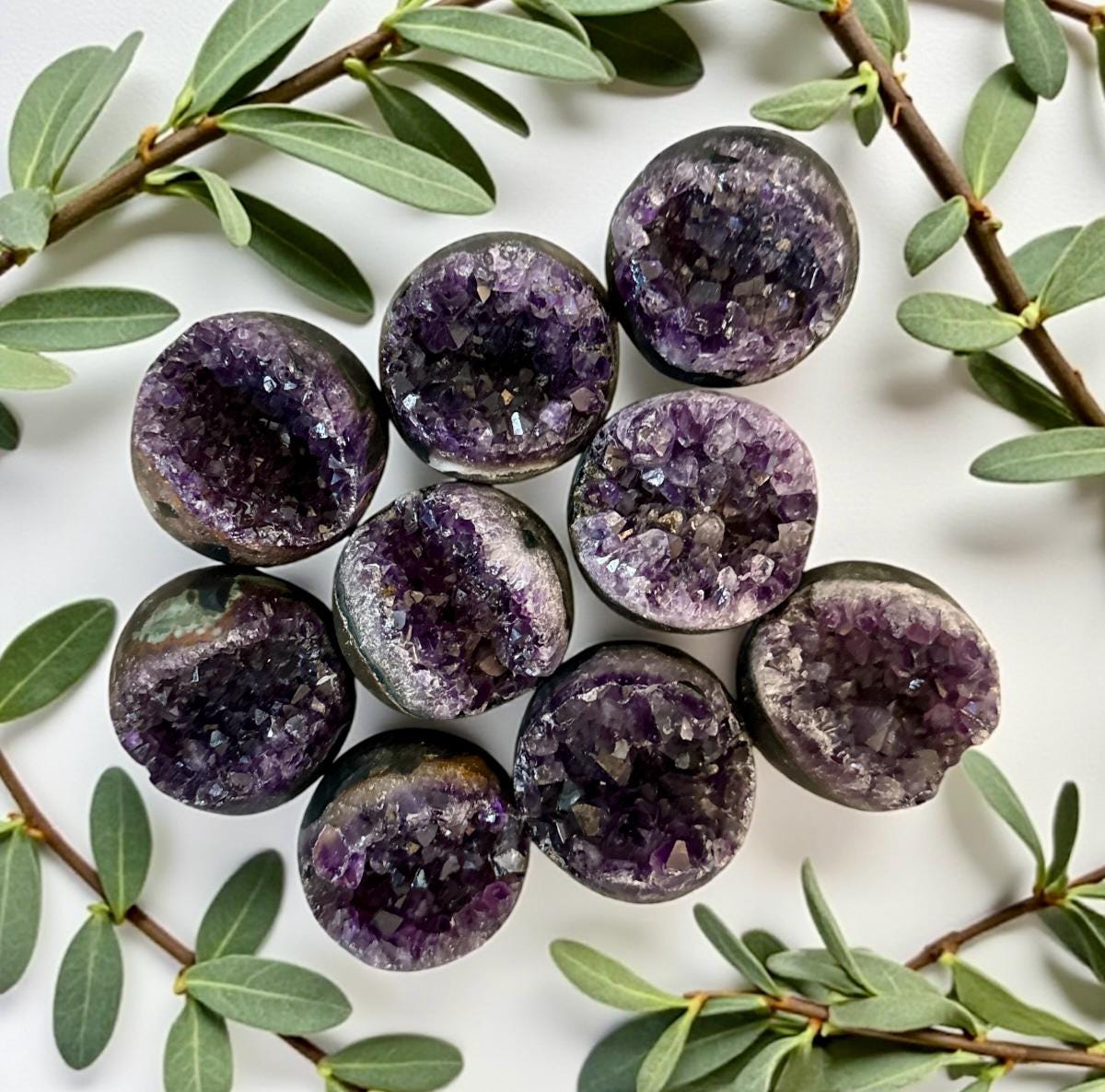 Amethyst Dark Crystal Cluster Sphere: Spiritual Protection, Luna by Louise