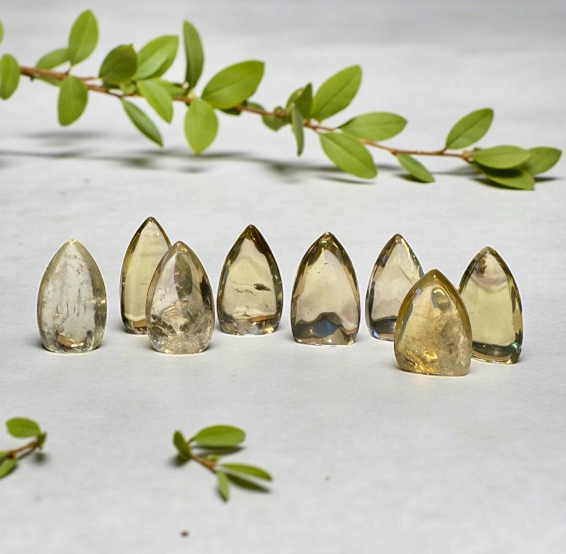Citrine Mini Tear Drop Crystal: Polished Stone of Abundance & Joy