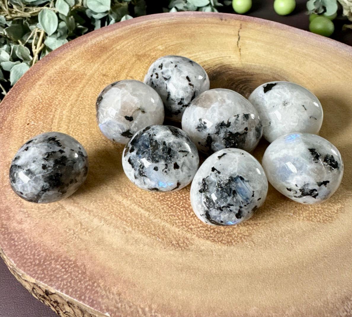 Rainbow Moonstone Tumble Stone – Divine Feminine Energy & Intuition | Luna by Louise, Crystal Shop UK