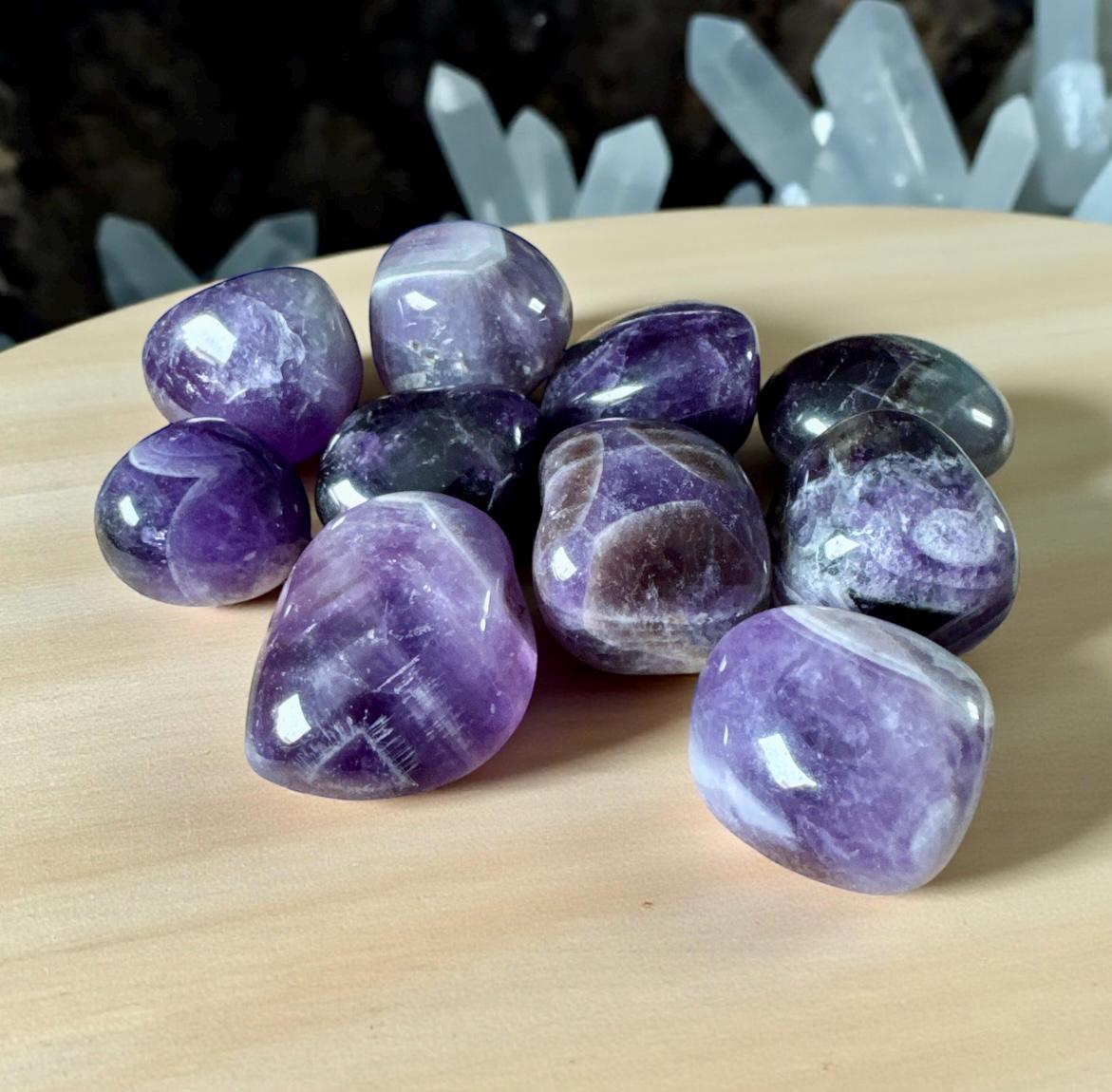 Dream Amethyst Tumble Stone – Spiritual Protection & Peace | Luna by Louise, Crystal Shop UK