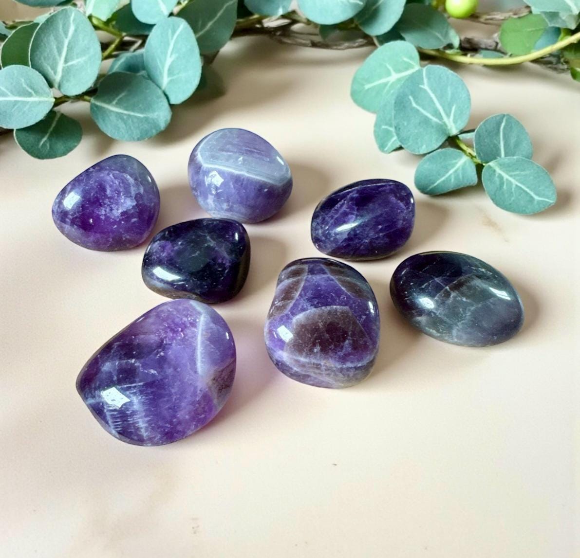 Dream Amethyst Tumble Stone – Spiritual Protection & Peace | Luna by Louise, Crystal Shop UK