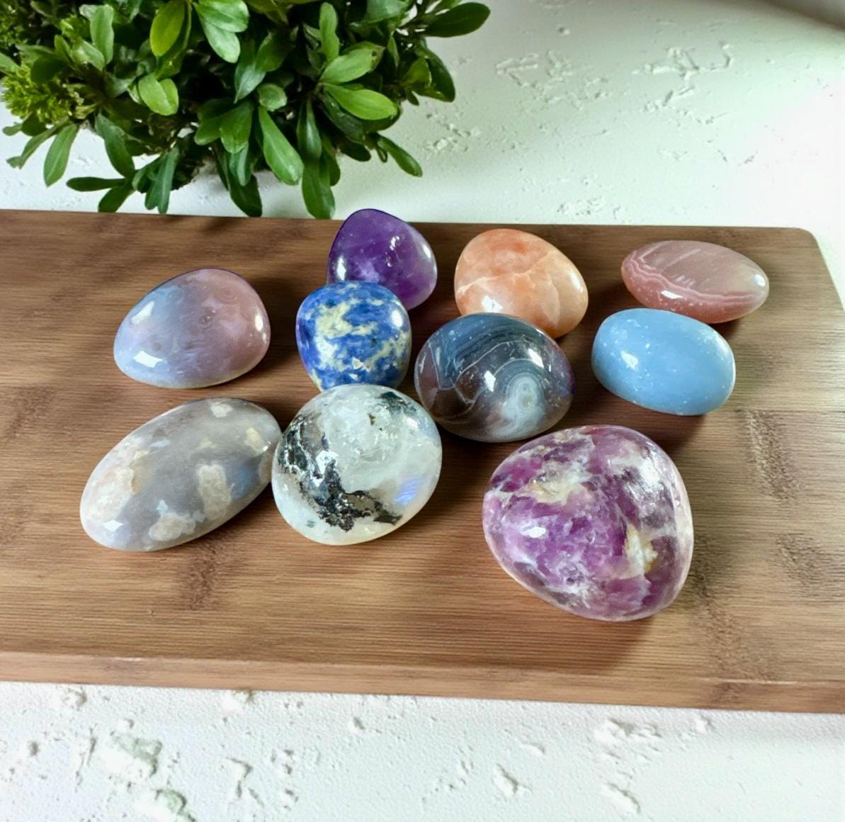 Crystal Tumble Stone Set of 5 – Personalized Healing Crystals Gift