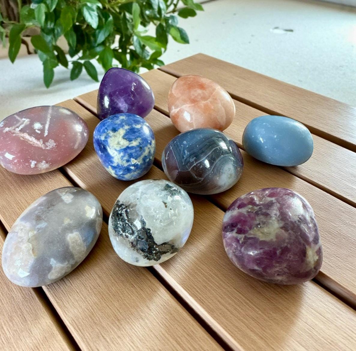 Crystal Tumble Stone Set of 5 – Personalized Healing Crystals Gift