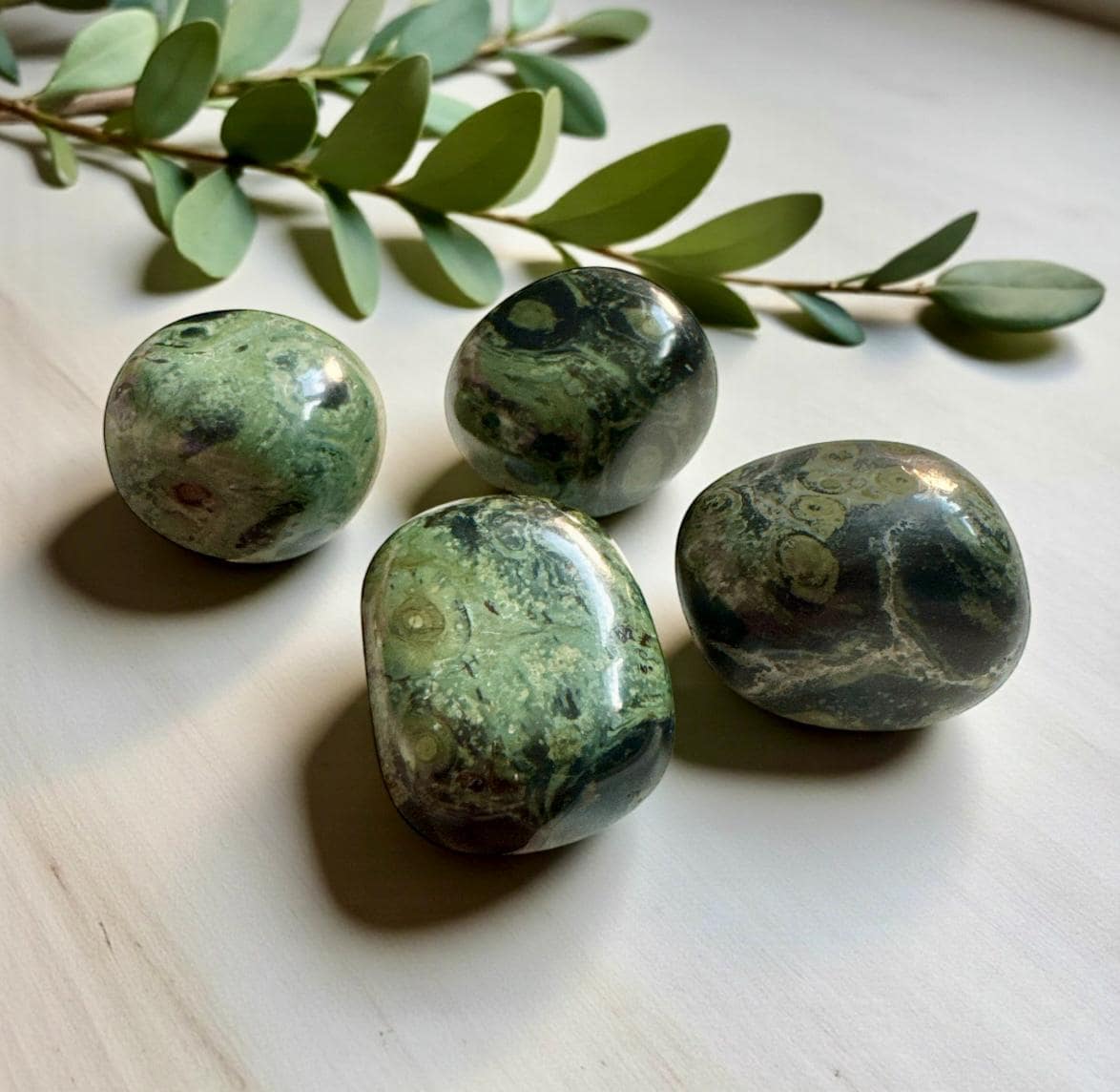 Kambaba Jasper Tumble Stone – Deep Peace & Grounding Energy | Luna by Louise, Crystal Shop UK