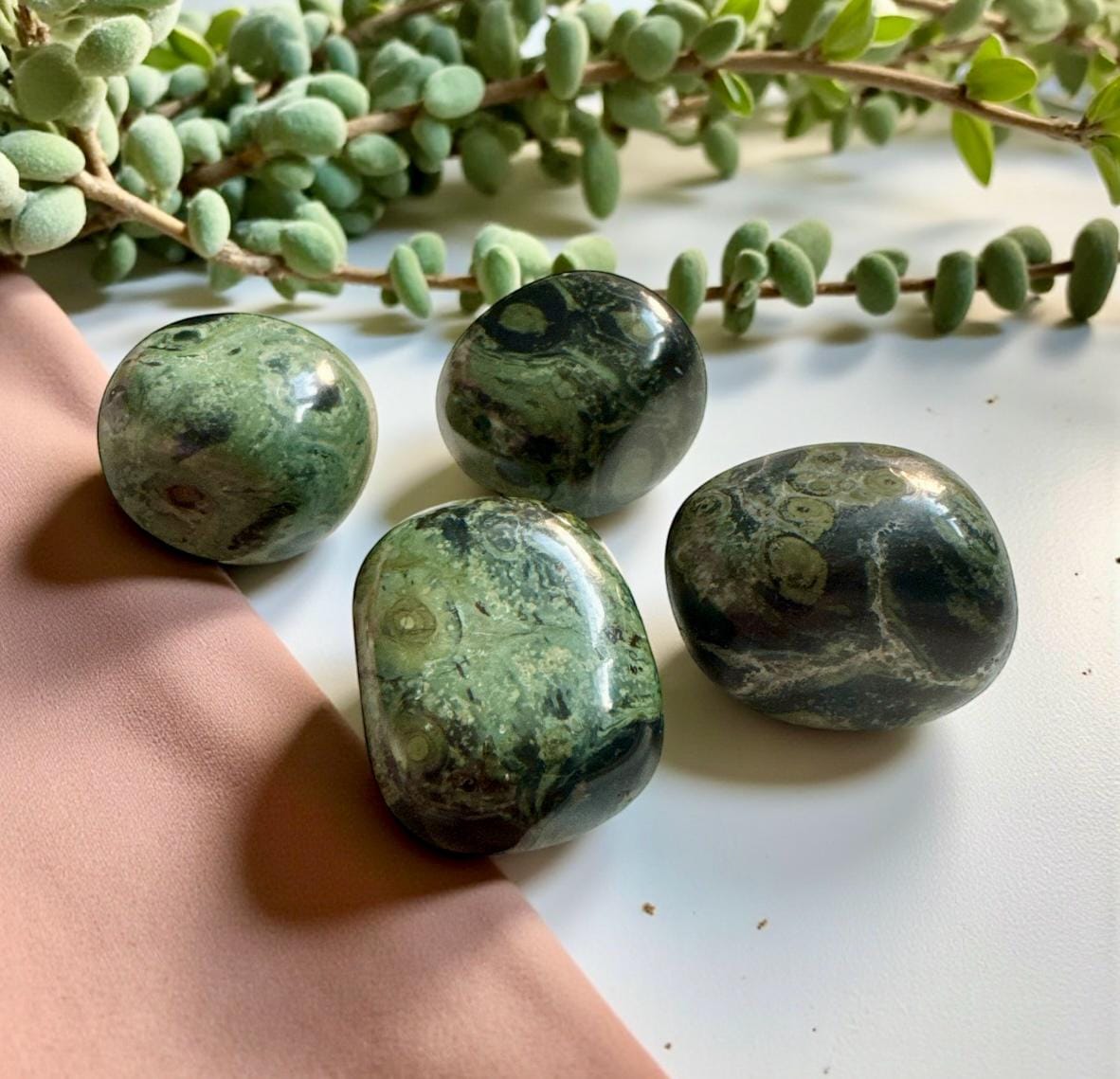 Kambaba Jasper Tumble Stone – Deep Peace & Grounding Energy | Luna by Louise, Crystal Shop UK