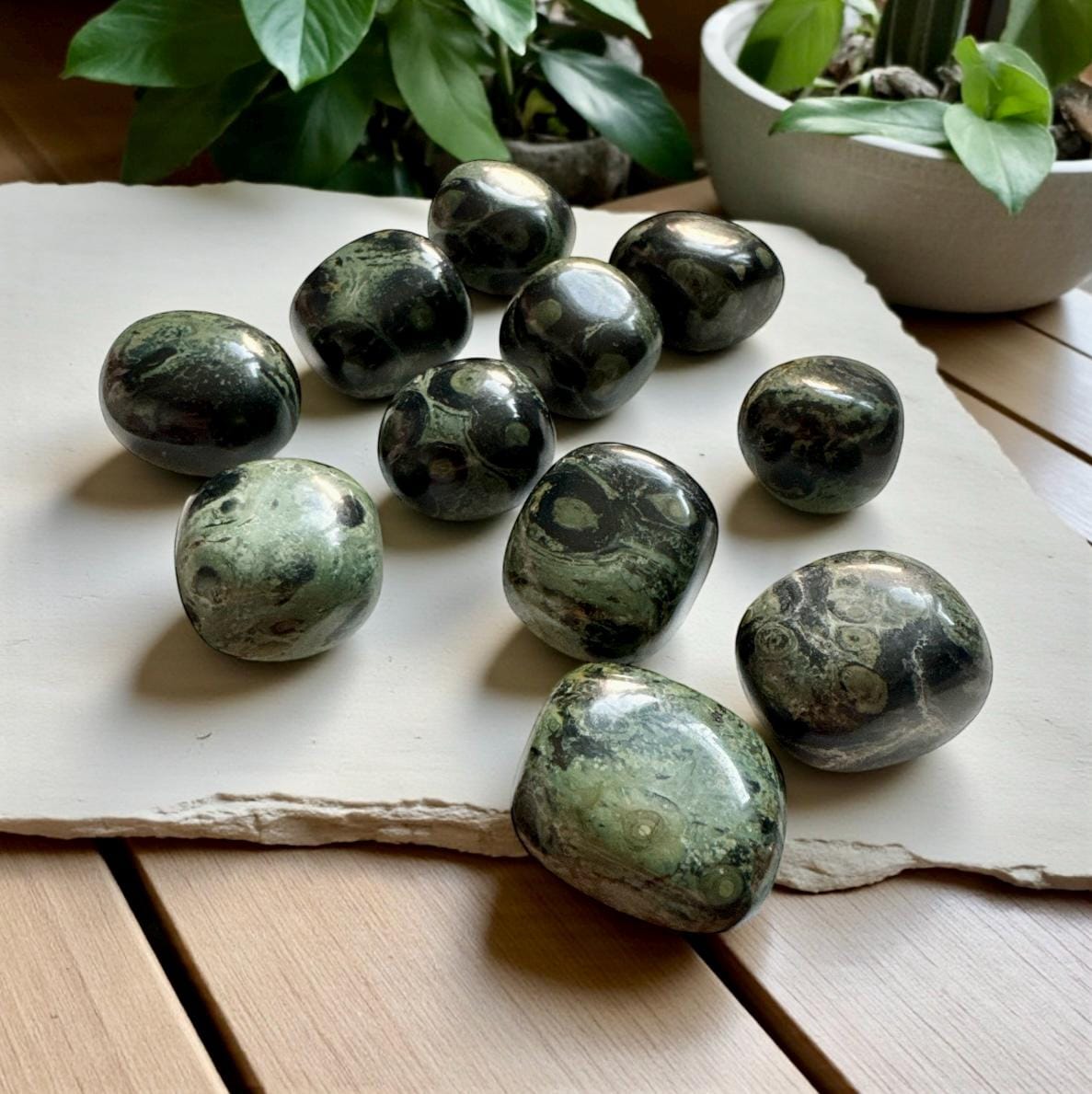 Kambaba Jasper Tumble Stone – Deep Peace & Grounding Energy | Luna by Louise, Crystal Shop UK
