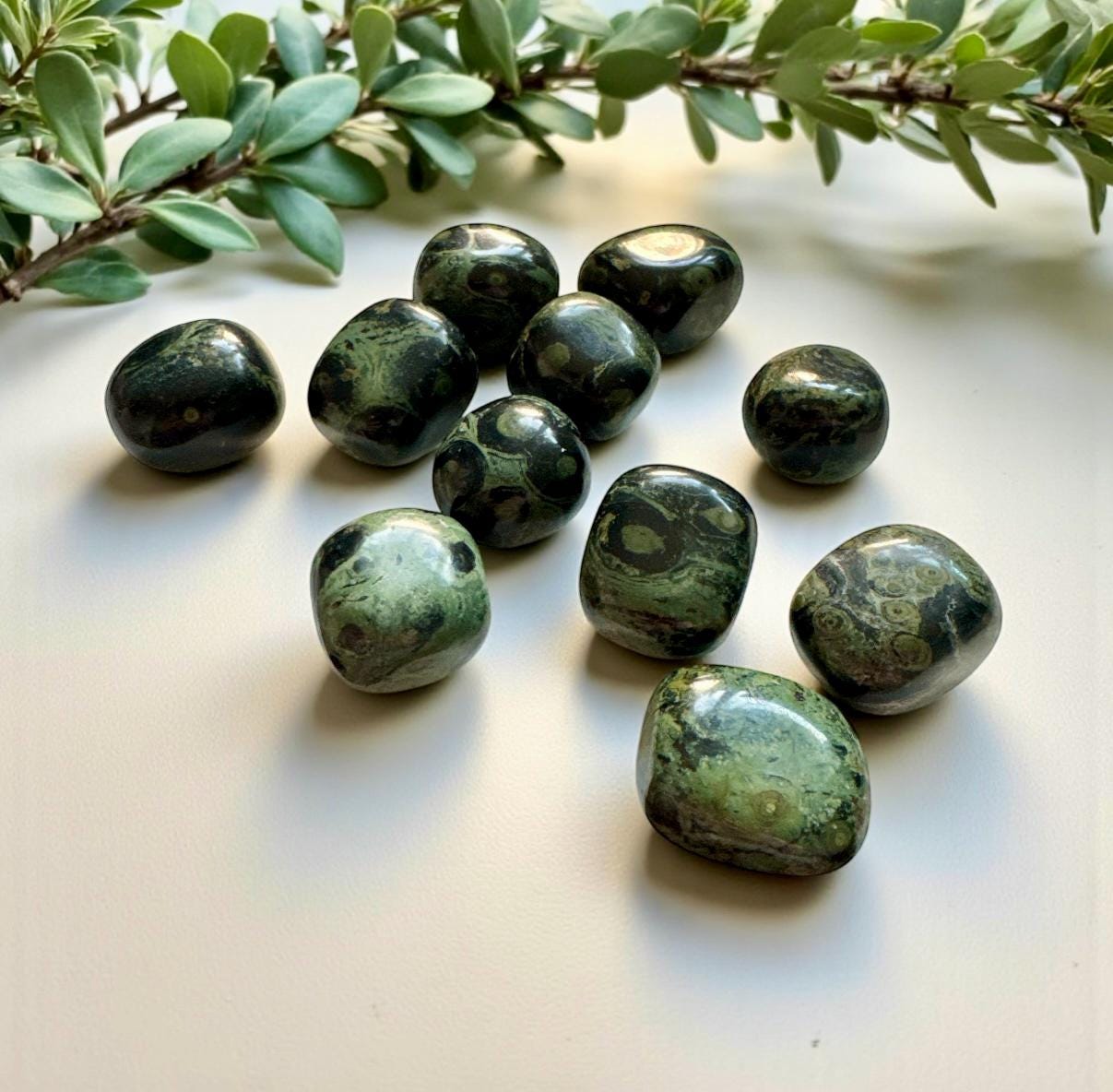 Kambaba Jasper Tumble Stone – Deep Peace & Grounding Energy | Luna by Louise, Crystal Shop UK