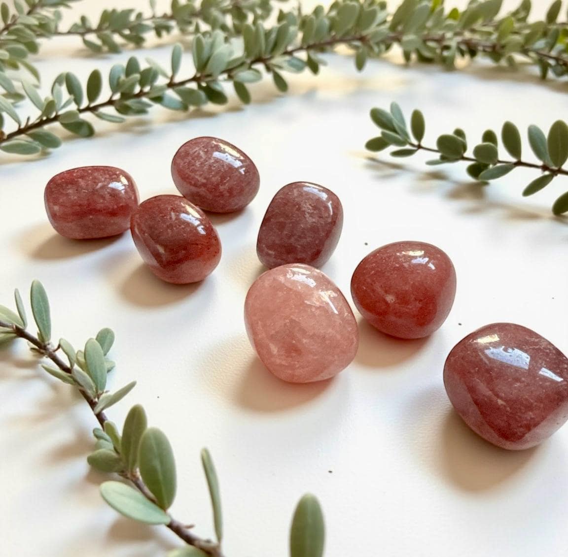 Strawberry Quartz Tumble Stone – Love, Joy & Positivity | Luna by Louise, Crystal Shop UK